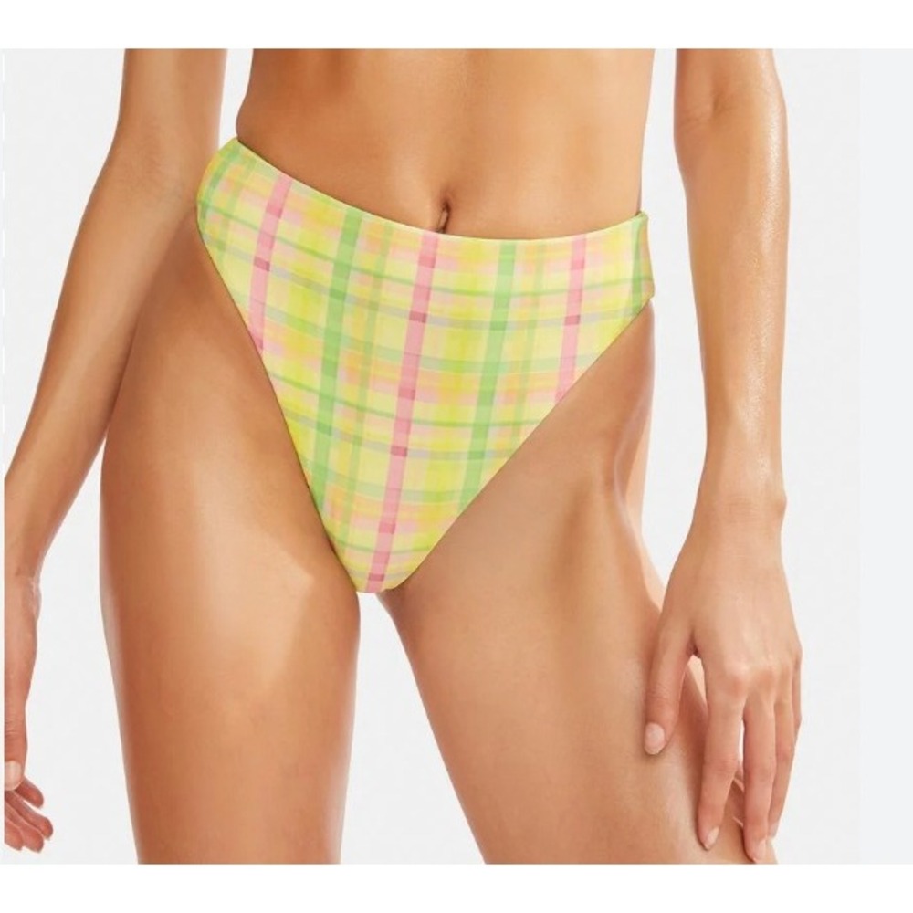 Dippin Daisy's Women's Pretty Plaid Underwire Tie Strap Bikini Set Size Small - Picture 2 of 9